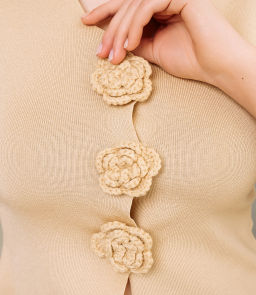 Жилет #КТ31030, бежевый