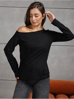 Лонгслив Плечо Черный - София фото 11