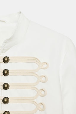 CHAQUETA ENTALLADA ALAMARES / Blanco - Zara фото 7