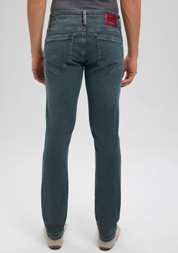 James KRMZBYZ Mavi Premium Vintage Puslu Mavi Jean Pantolon  фото 4