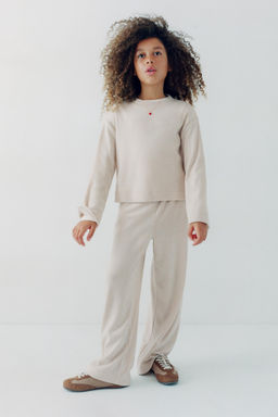 PANTAL?N WIDE LEG SOFT TOUCH / Crudo