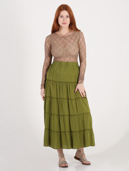 Юбка в стиле бохо больших размеров - Almond фото 5