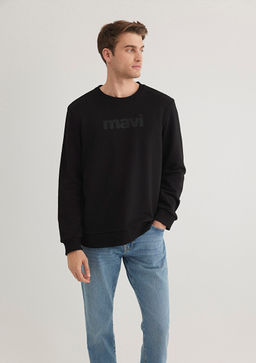 Mavi Logo Bask?l? Siyah Sweatshirt  фото 3
