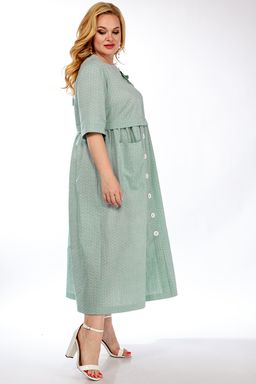 Платье МИШЕЛЬ Шик зеленого цвета plus size - Almond фото 3
