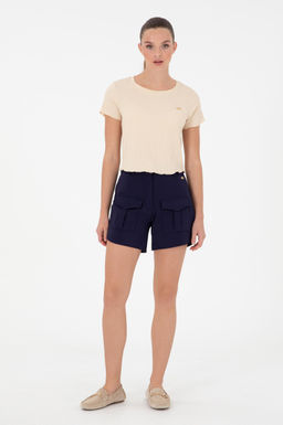 Женские темно-синие вязаные шорты Неожиданная скидка в корзине