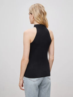 Трикотажный топ в составе c шерстью B3011/ireng - Emka фото 4