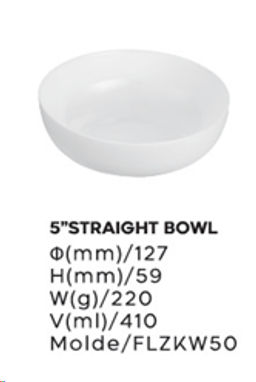 Цена за 1 шт. Салатник 410 мл 127 мм / FLZKW50 (WHITE) /уп 72/
