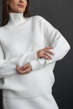 Вязаный костюм двойка КТв 821-1 Экрю - T.C.T фото 12