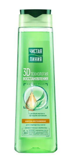 ЧИСТ.ЛИНИЯ д/волос шампунь 400мл Сила 5 трав