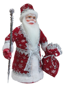 Дед Мороз 40см индивид.уп. КРАСНЫЙ
