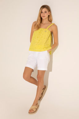 Женские белые тканые шорты Неожиданная скидка в корзине