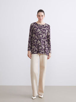 Bisiklet Yaka Desenli Bluz