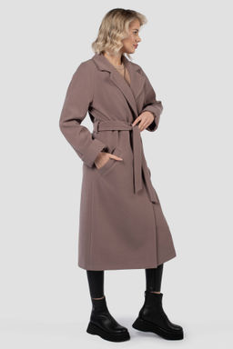 01-11971 Пальто женское демисезонное (пояс) - El podio фото 4
