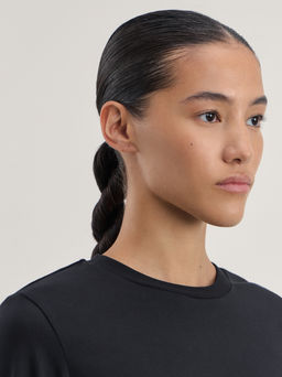 Однотонный базовый лонгслив из хлопка / Zarina  фото 6