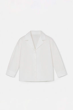 Wardrobe Essentials Beyaz %100 Pamuk Gomlek