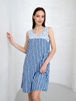 Сарафан хлопок 100%,сине-голубой - Binita фото 4