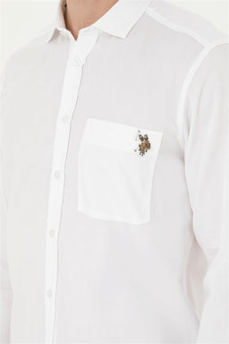 Мужская белая рубашка с длинным рукавом - U.s. polo assn фото 14