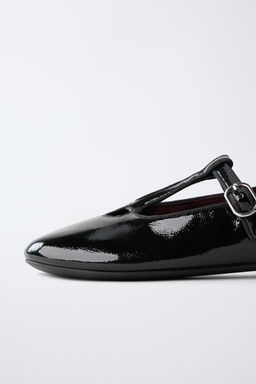 T-BAR BALLERINAS WITH HEART DETAIL - Zara фото 6