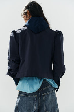 BLAZER CORTA FRUNCES HOMBRO / Azul - Zara фото 4