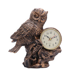 Часы настольные каминные «Филин», 16×19 см, циферблат d=6 см, от батарейки 1×ААА