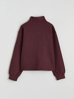 Dik Yaka K?z ?ocuk Sweatshirt