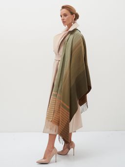 В составе шерсть! Палантин двусторонний