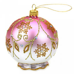 Елочная игрушка шар стеклянная Эхо д7,5см, юбка-колокольчик, ручная художественная роспись, подарочная упаковка (Россия) - Домашняя мода фото 3