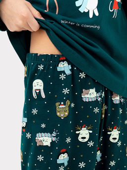 Комплект для мальчиков (джемпер, брюки) зеленый со зверятами - Mark formelle фото 7