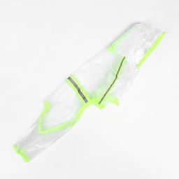 Дождевик-комбинезон для собак, р-р 2XL (ДС 42, ОГ 57 см, вес 16-20 кг), прозрачный-жёлтый