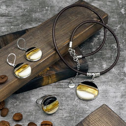 Серьги из муранского стекла MORNING COFFEE LS2767