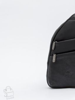 Рюкзак мужской кожаный 1772Z black Zinimsk