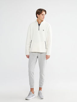 Fermuarl? Dik Yaka Uzun Kollu Erkek Sweatshirt
