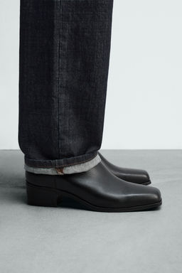 LEATHER HEELED BOOTS - Zara фото 8