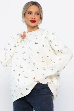 Свитер оверсайз Анита (белый) Б14761-1М