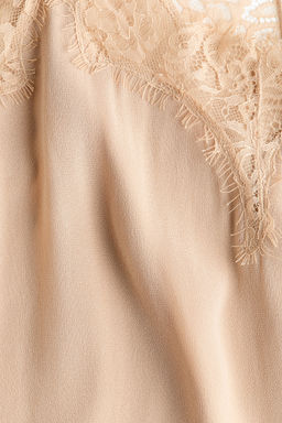 Top de viscosa con ribetes de encaje - H&m фото 3