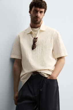 SEERSUCKER POLO SHIRT - Zara фото 5