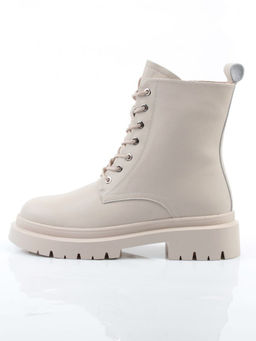 04-PAS70-2Z LT. BEIGE Ботинки зимние женские (натуральная кожа, 100% шерсть)