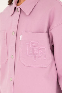 U. S. Polo Assn / Женская пудровая джинсовая рубашка - U.s. polo assn фото 7