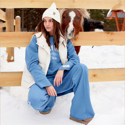 Брюки женские MIST Cozy style, синие, размер 48