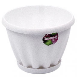 Горшок Знатный 3,9 л, d-225, с/п, белый, арт. Мп303Б