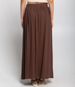Юбка #КТ818 (5), тёмно-коричневый - Dommod фото 4