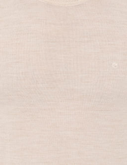 Бежевый базовый трикотажный свитер с круглым вырезом - Cacharel фото 6