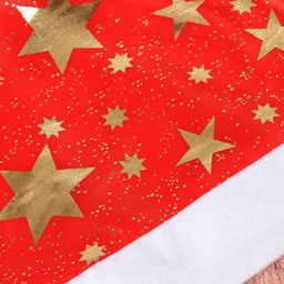 Колпак новогодний Звёзды большие глянец, красно-золотой - Зимнее волшебство фото 2