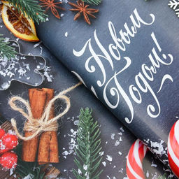 Цена за 10 шт. Бумага упаковочная глянцевая Счастья в Новом Году, 50 х 70 см - UPAK LAND фото 2