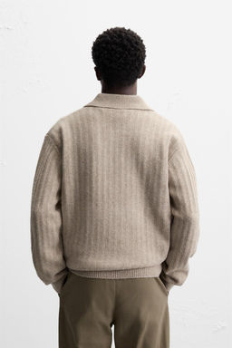 RIBBED KNIT POLO SHIRT - Zara фото 3
