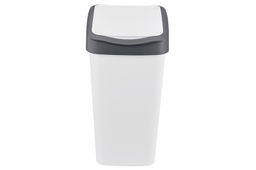 Ведро для мусора с подвижной крышкой 10 л 23,5*19,5*33,7 см Тандем белый/серый (841018) - Elan gallery фото 14