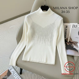 Кашемировая кофта со стразами