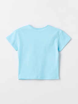 Bisiklet Yaka Bask?l? K?sa Kollu K?z Bebek Ti??rt 2li - Waikiki фото 3