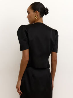 Жакет с объемными рукавами из сатина - Mollis фото 4