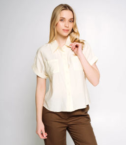 Рубашка #КТ807 (5), светло-жёлтый